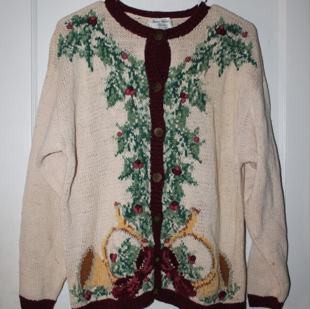 COPY - Vintage Marisa Christina Classics Christmas Sweater Cardigan Size M